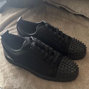 Christian Louboutin Black Spiked Sneakers